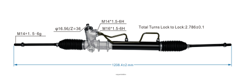 Car Parts Belize City - Power Steering Rack 57700-29100 080JZD2731 HYUNDAI/KIA